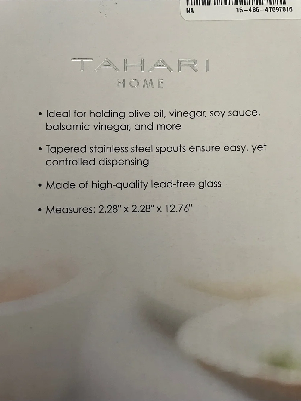 Tahari Purple 2-Piece Oil & Vinegar Dispenser & Core Overnight Oats Jar Set